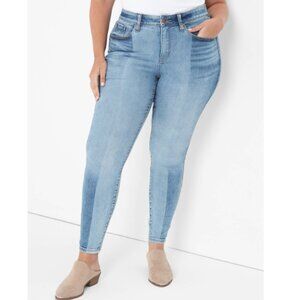 NWOT Lane Bryant Signature Fit Two Tone Skinny Jeans Flex Magic Waistband 20